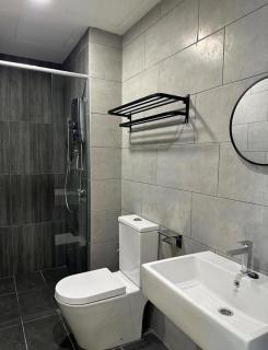 One bedroom with a private bathroom fully furnished studio unit for rent @ One Menerung Condominium