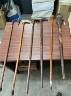 Vintage Hand-Carved Wooden Walking Canes