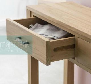 Teak Console Table 2 Drawers