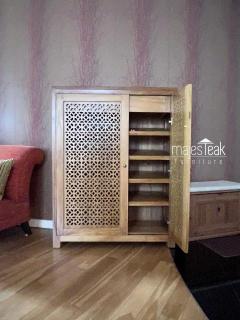 Teak Carving Shoe Rack -T-Rex