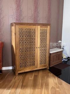 Teak Carving Shoe Rack -T-Rex