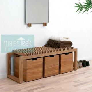 Teak Shoe Bench -SB001