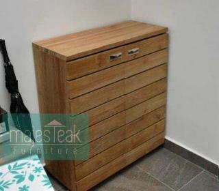 Teak Shoe Cabinet – Modern