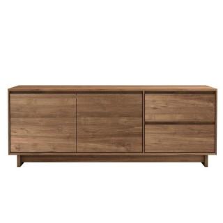 Teak TV Cabinet Wave Design