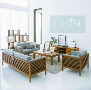 Teak Stripe Design Sofa Set