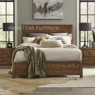 Contemporary Teak Bed Frame Rock