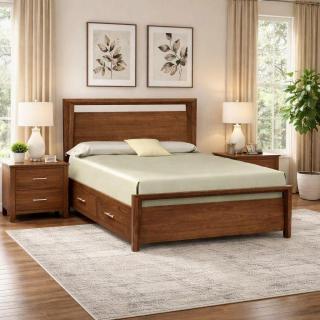 Teak Storage Bedframe -Berlin