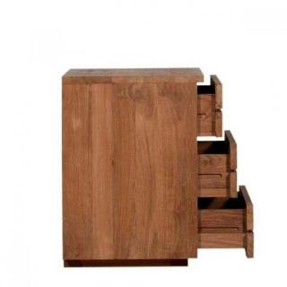 Bedside Table Teak -Altar 3 Drawers