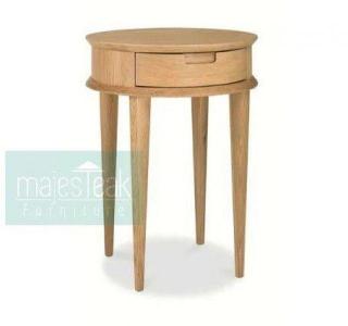 Teak Round Bedside Table