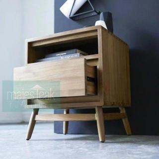 Teak Vintage Bedside Table