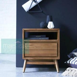 Teak Vintage Bedside Table