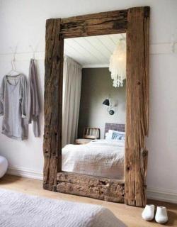 Rustic Teak Wall Mirror -Natural