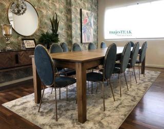 Teak Wood Dining Table -Wave Design
